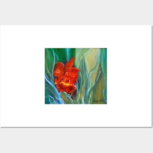 Red Jungle Orchid Posters and Art